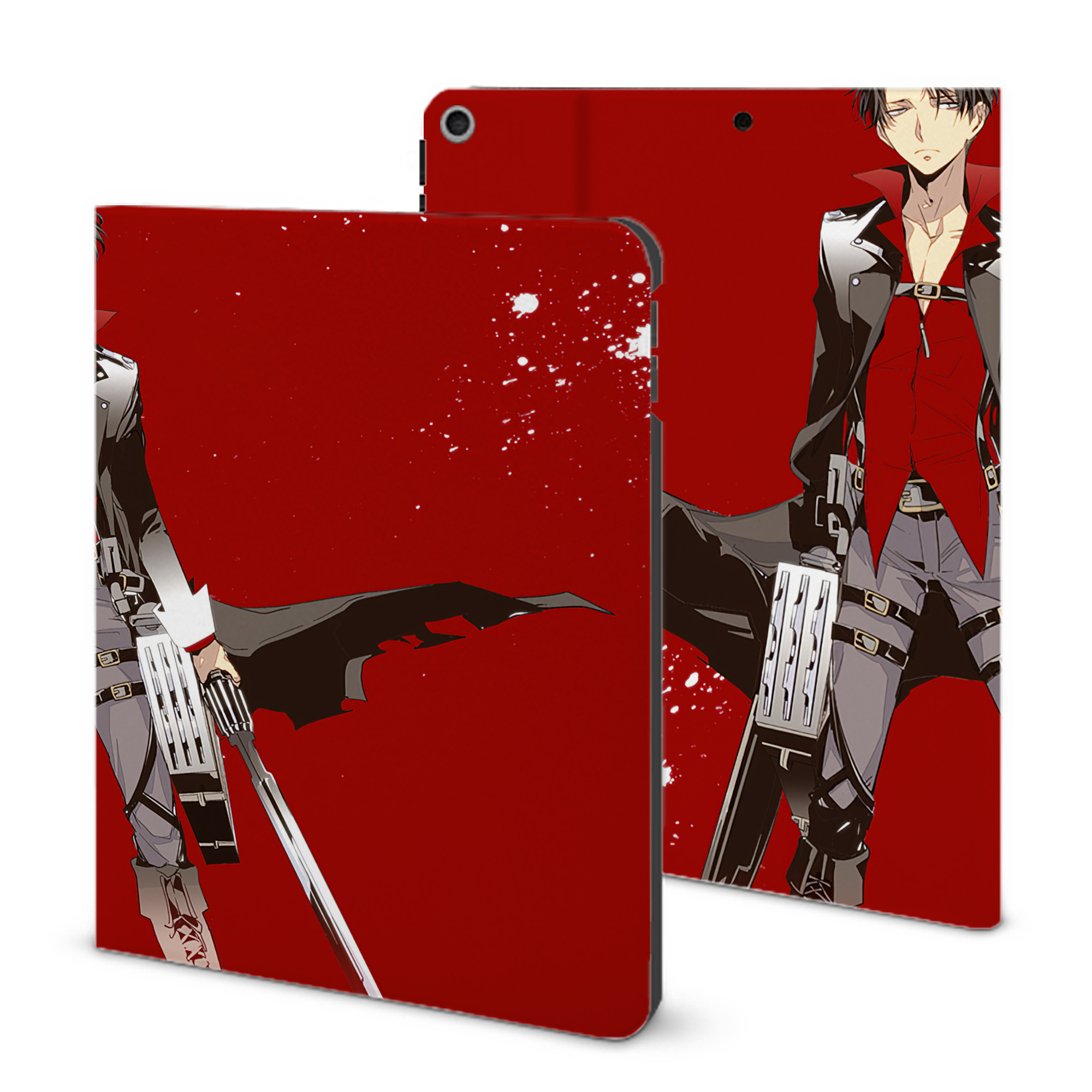 （画像用） 進撃の巨人 Attack on Titan IPad ケース ブック型 PUレザー TPU 耐衝撃 軽量 薄型 ペン収納なし 全面保護 IPad 各モデル対応